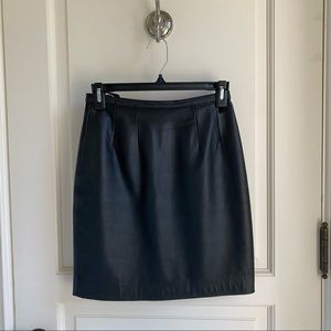 Vintage leather pencil skirt